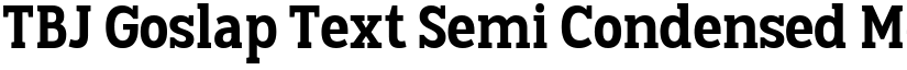 TBJ Goslap Text Semi Condensed Medium font