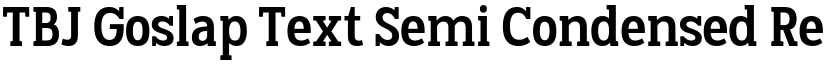 TBJ Goslap Text Semi Condensed Regular font