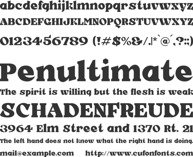 Mechin font preview
