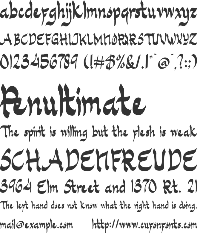 Arohmany font preview