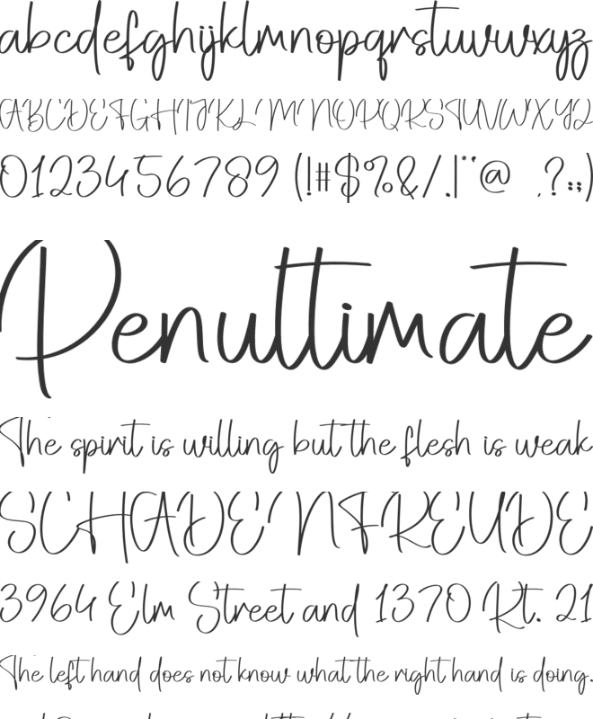 Residential font preview