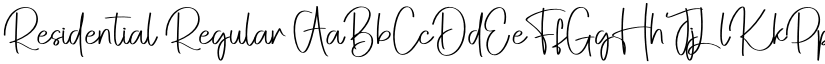 Residential Regular font