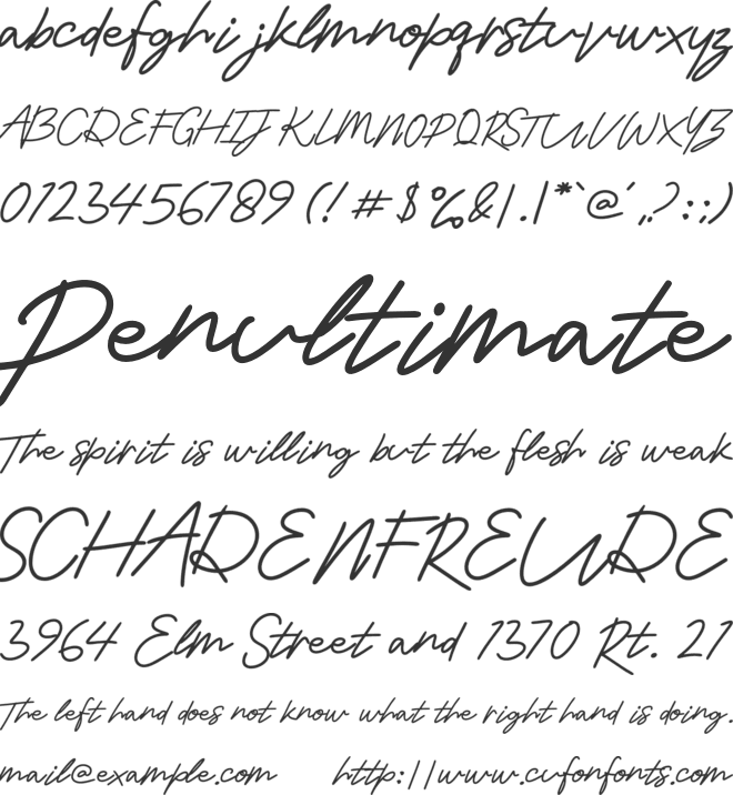 Couture font preview