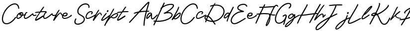 Couture Script font