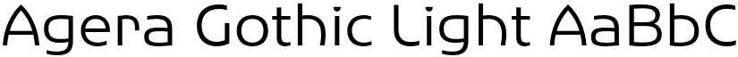 Agera Gothic Light font