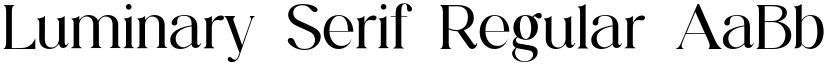 Luminary Serif Regular font