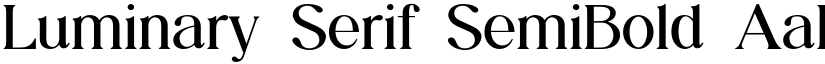 Luminary Serif SemiBold font