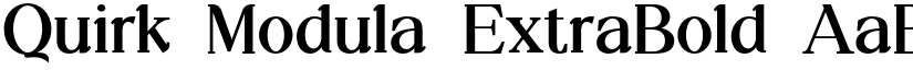 Quirk Modula ExtraBold font