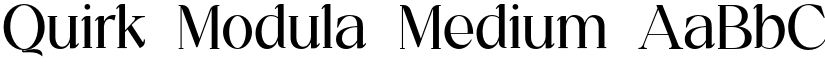 Quirk Modula Medium font
