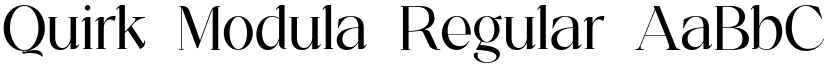 Quirk Modula Regular font