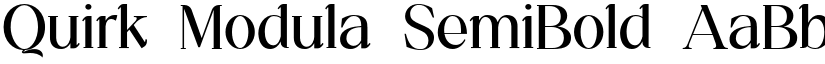 Quirk Modula SemiBold font