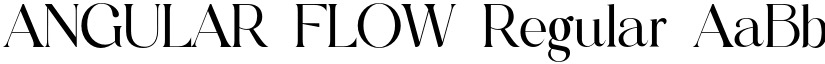ANGULAR FLOW Regular font
