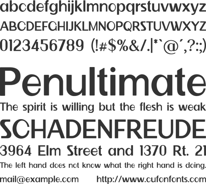 Tradehouse Sans font preview