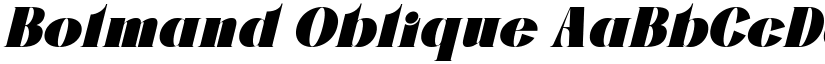 Bolmand Oblique font