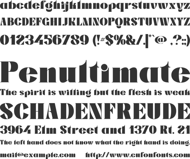 Bolmand font preview