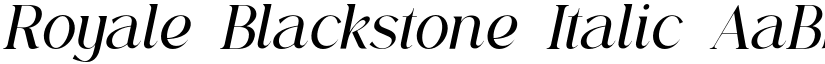 Royale Blackstone Italic font