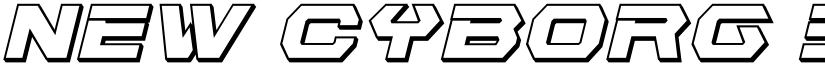 New Cyborg 3D Italic Regular font