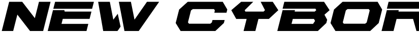 New Cyborg Expanded Italic Regular font