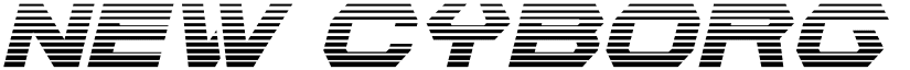 New Cyborg Gradient Italic Regular font