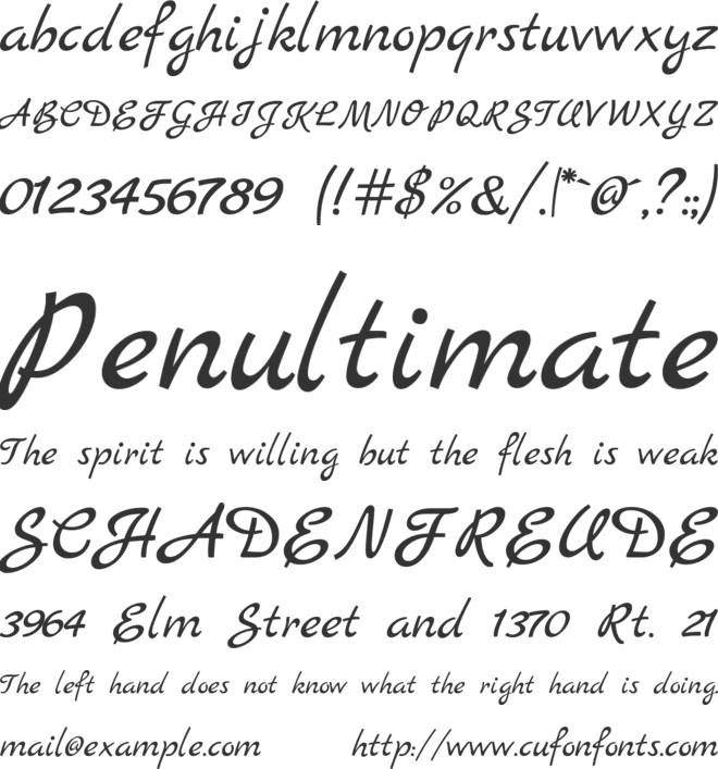 Marck Script font preview