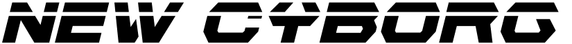 New Cyborg Laser Italic Regular font