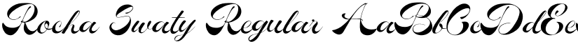 Rocha Swaty Regular font