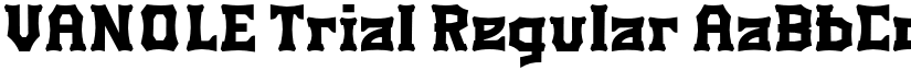 VANOLE Trial Regular font