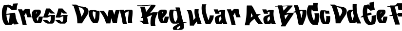 Gress Down Regular font