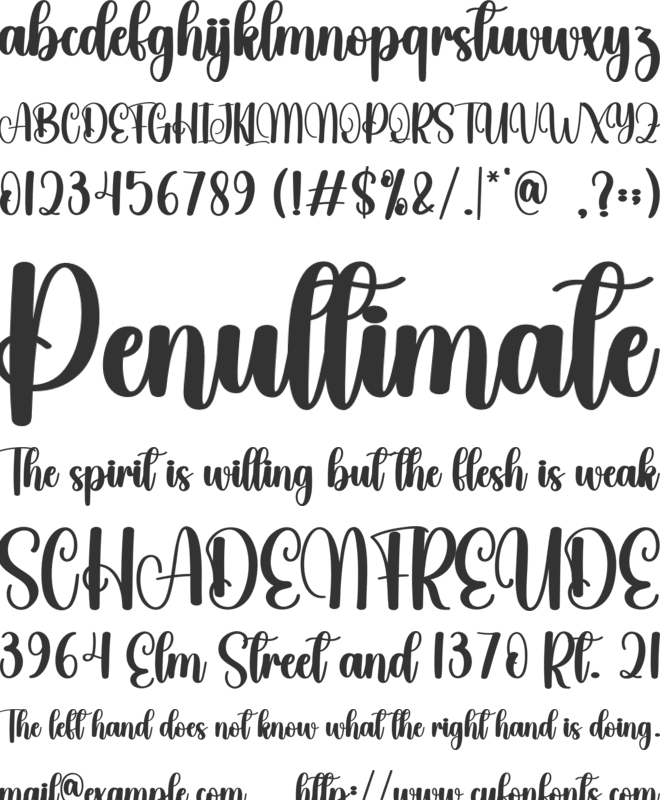 Malignant font preview