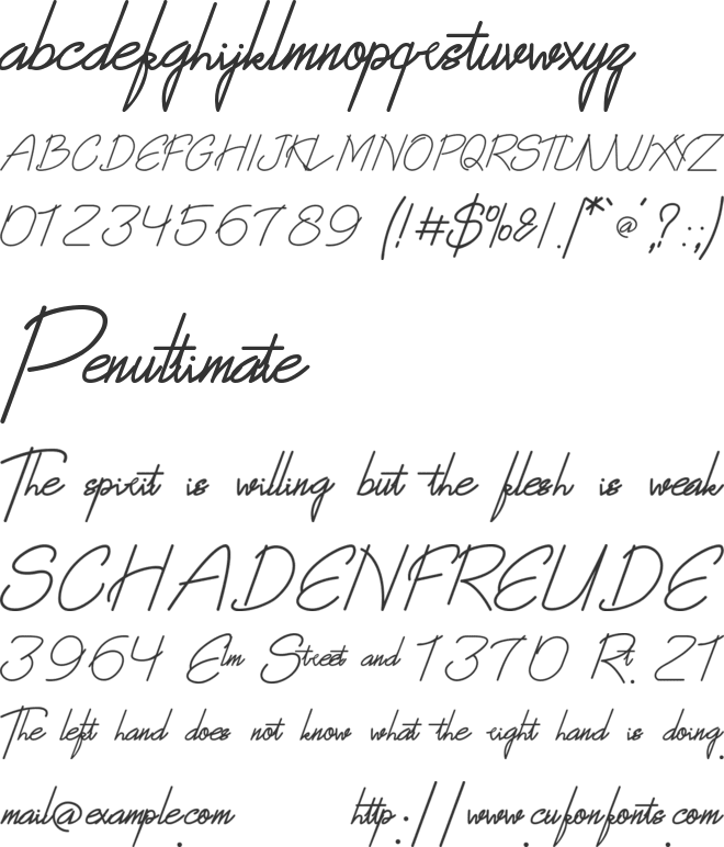 Bluemono font preview