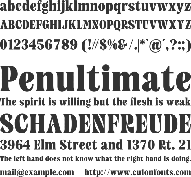 Barnola font preview