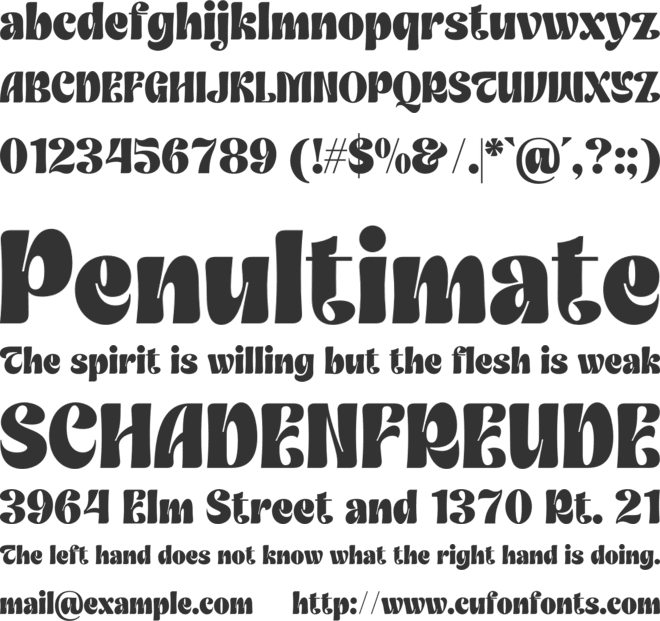 Regasti font preview