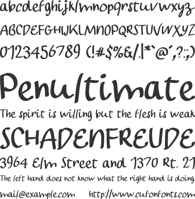 Kids Aflah font preview