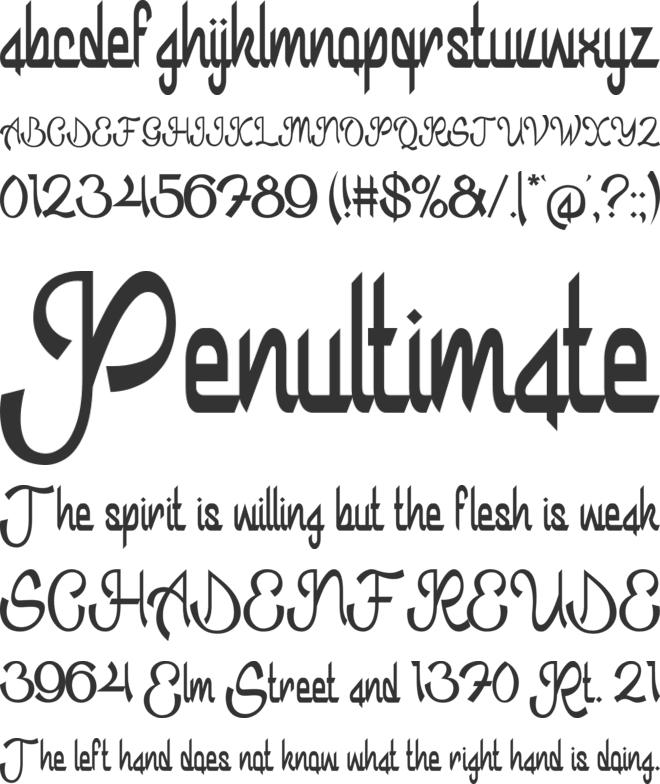 Almaira font preview