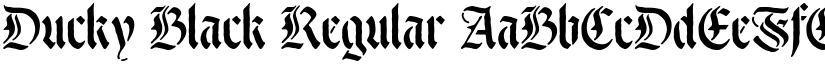 Ducky Black Regular font
