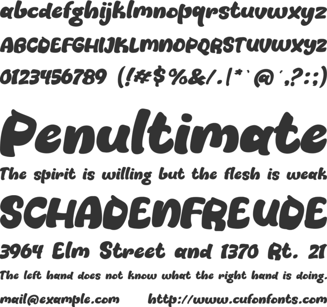 Almond Sundae font preview