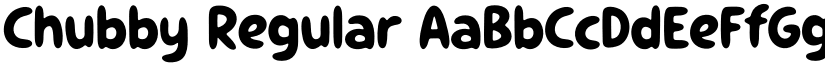 Chubby Regular font