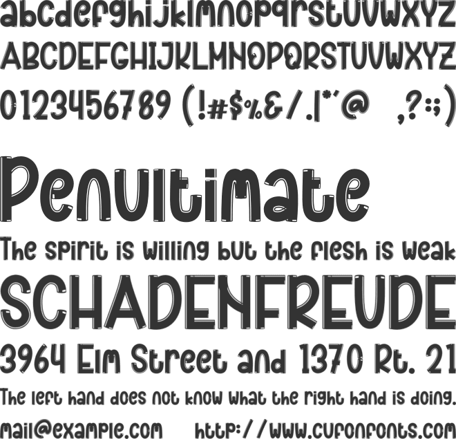 Sunny Night font preview