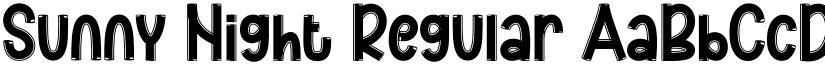 Sunny Night Regular font