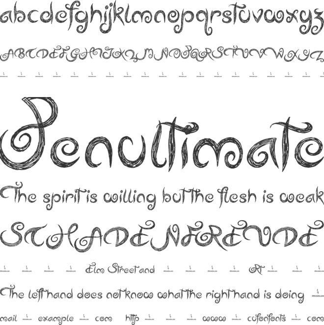 Wishful Endings font preview