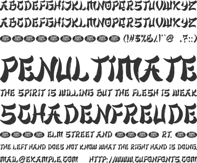 Majisora Tenshei font preview