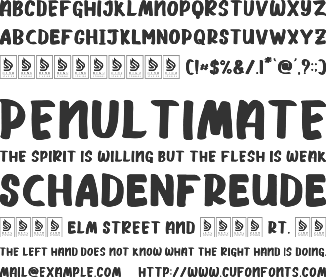 Secangkir Glass font preview