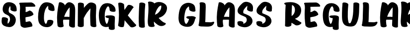 Secangkir Glass Regular font