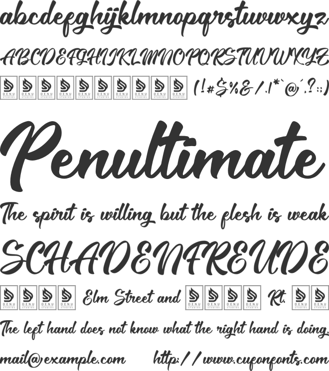 Gathwey font preview