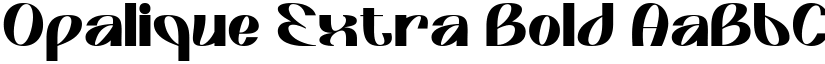 Opalique Extra Bold font