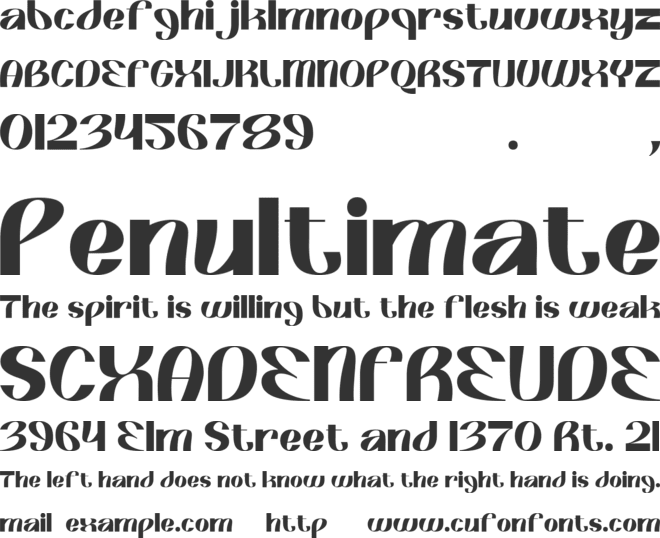 Opalique font preview