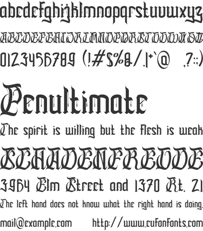 Continens font preview
