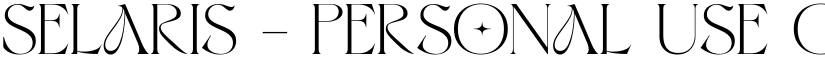 Selaris - Personal Use Only Regular font