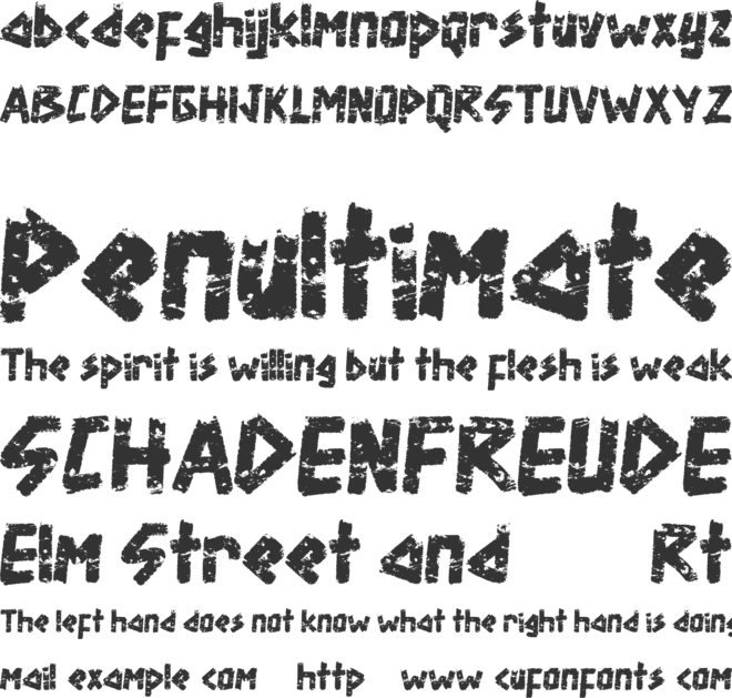 Easter Brown font preview