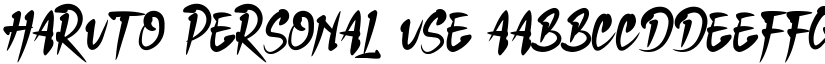 Haruto Personal Use font